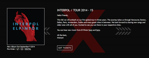 Interpol-NYC-Concert-Tour-2014-El-Pintor-Live-Dates-Cities-Schedule-Announcement-Details-Tickets-Portal