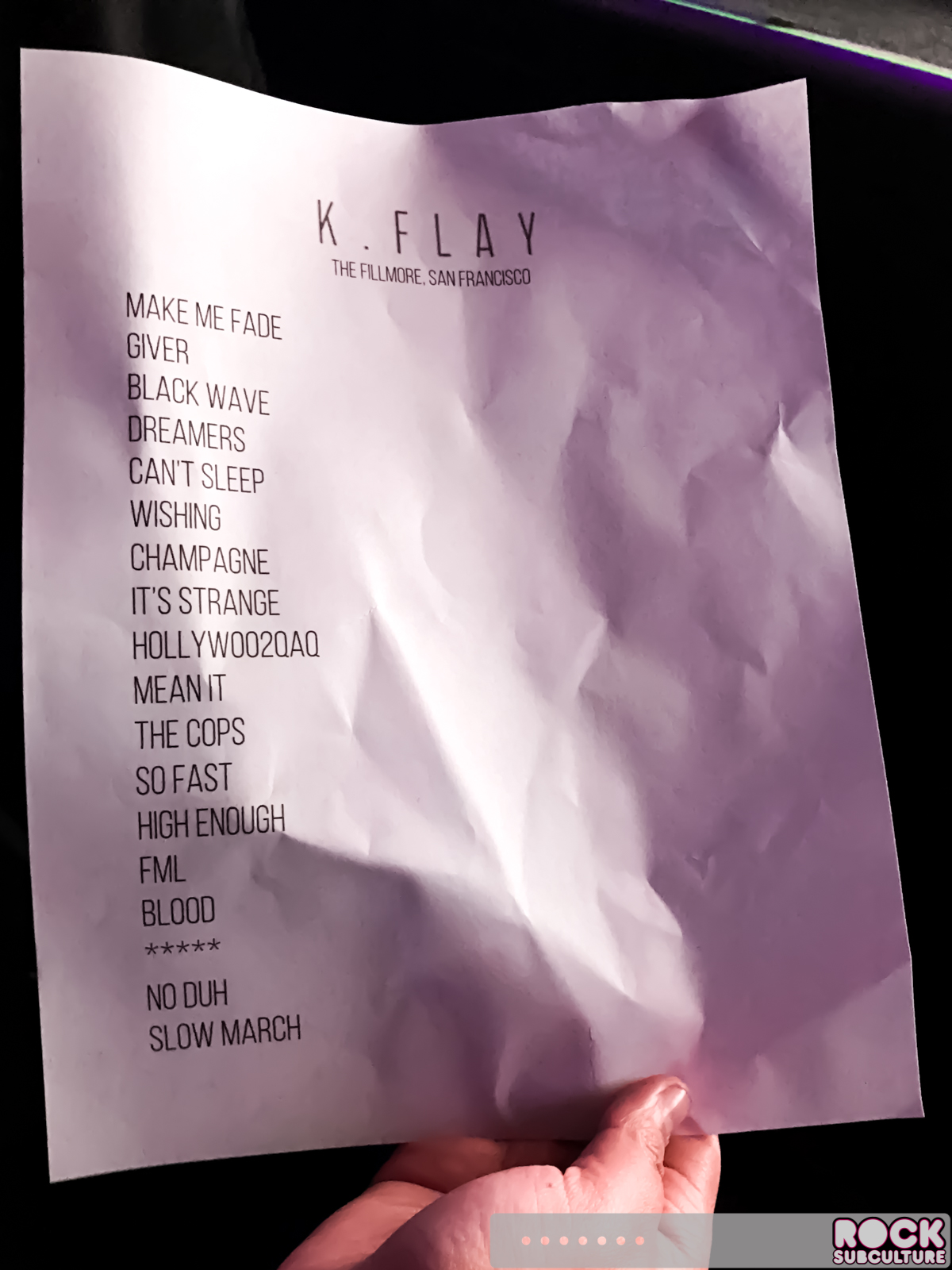KFlay-2018-Concert-Tour-Photos-Review-The-Fillmore-San-Francisco-Setlist